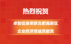 熱烈祝賀!卓智信息榮獲合肥高(gāo)新區企業(yè)經濟效益貢獻獎